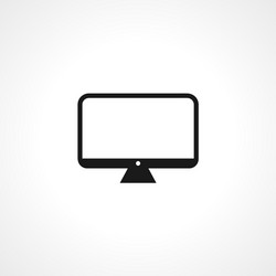 Desktop computer icon pc simple isolated web vector