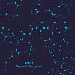 geometric pattern with connected lines and dots vector image