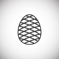pine cone icon on background for graphic and web vector image