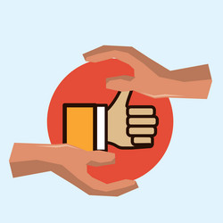 Hand sign design vector