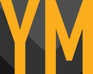 Initial letter ym black creative design logo vector