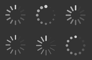 loading signs load indicator icons vector image