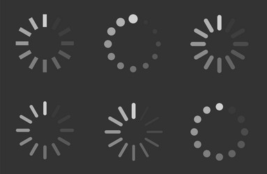 loading signs load indicator icons vector