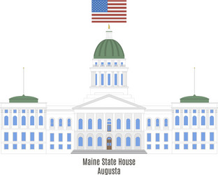 Maine State Capitol, Augusta Vector Image