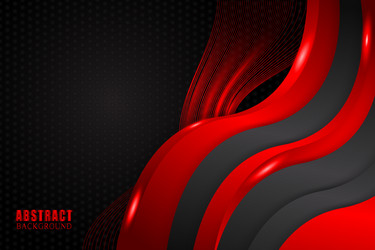 abstract fluid background with black and red color vector image
