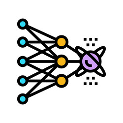 algorithm quantum technology color icon vector image