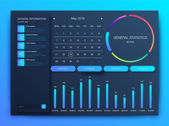 dashboard infographic template with modern design vector image