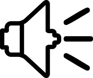 Sound line icon in flat style for apps ui vector