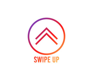 swipe up buttons set application and social vector image
