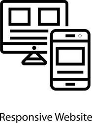 web responsive website vector image