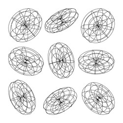 wireframe lined shapes perspective mesh 3d grid vector image