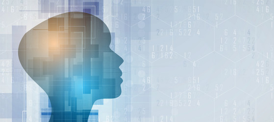 artificial intelligence technology web background vector image