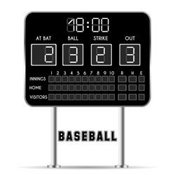 baseball scoreboard vector