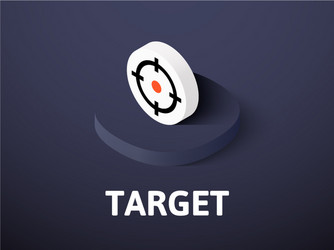 Target isometric icon isolated on color vector