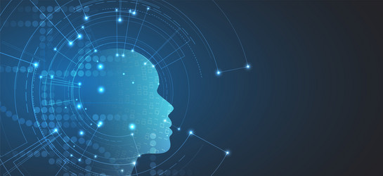 artificial intelligence technology web background vector image
