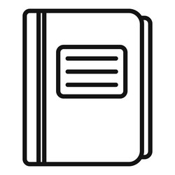 notebook folder icon outline write paper vector