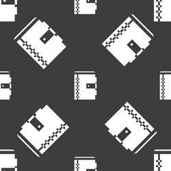 notebook icon sign seamless pattern on a gray vector image