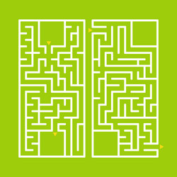 a set two rectangular labyrinths simple flat vector image
