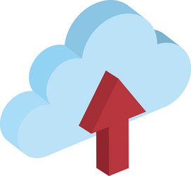 cloud computing with data upload vector image