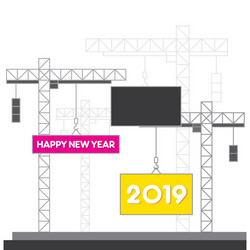 Creative new year 2019 poster design vector