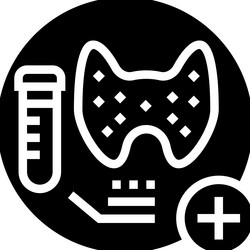 Thyroid function tests health check glyph icon vector