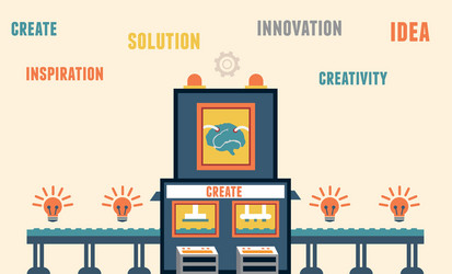 concept of create ideas functions brain vector image