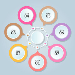 Infographic template of circle connection for use vector