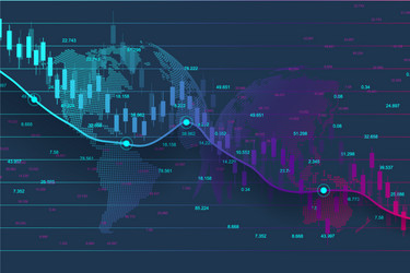 Stock market or forex trading graph chart suitable vector