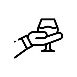 drinking icon thin linear style design isolated vector image
