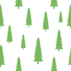 seamless pattern with various type of the trees vector image