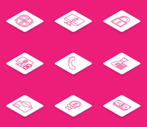 set line gear and arrows as workflow process vector image