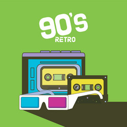 90s retro cartoons Royalty Free Vector Image - VectorStock