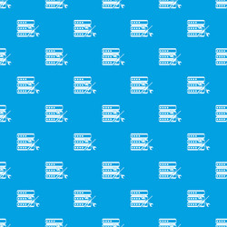 database with screwdriver and spanner pattern vector image