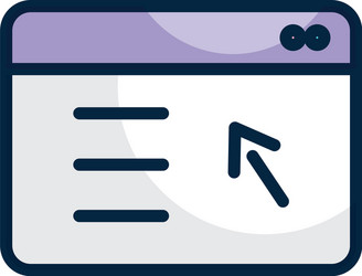 user interface concept web window icon line vector image