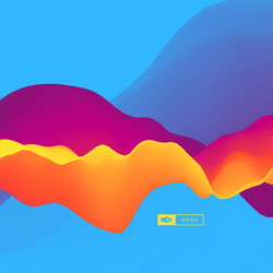 3d wavy background dynamic effect abstract design vector