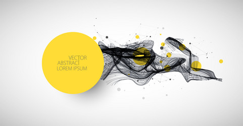 abstract flowing wave lines design element vector