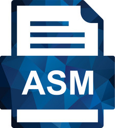 asm file document icon vector image
