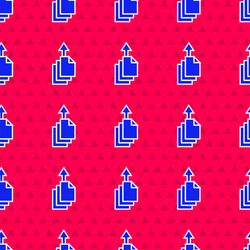 blue data export icon isolated seamless pattern vector