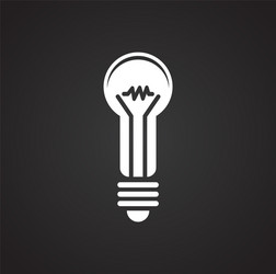 bulb icon on background for graphic and web design vector image