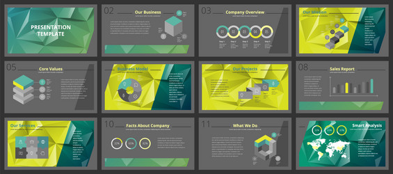 Business presentation templates vector