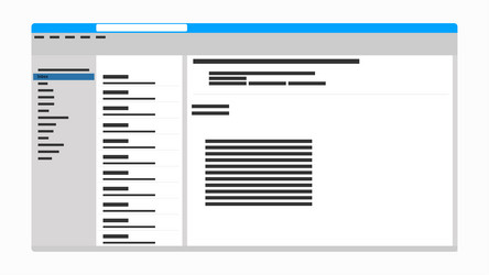 e-mail blank template internet mail frame vector image