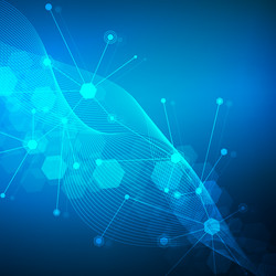 geometric abstract background with connected line vector image
