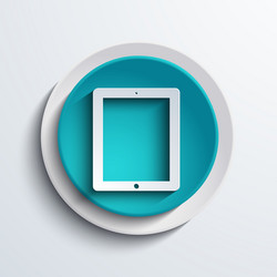 modern blue circle icon web element vector image