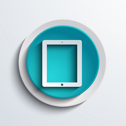 modern blue circle icon web element vector