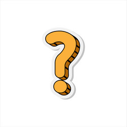 Question mark sticker Royalty Free Vector Image