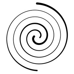 spiral swirl twirl and whirl element helix volute vector image