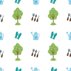 Spring seamless pattern flat vector