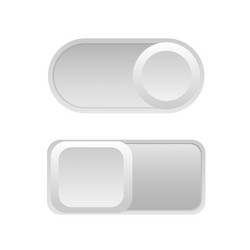 Toggle switch on and off on white background Vector Image