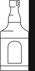 Whiskey Bottle Icon - Outline vector image