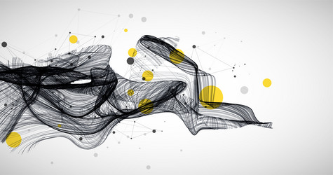 abstract flowing wave lines design element vector image